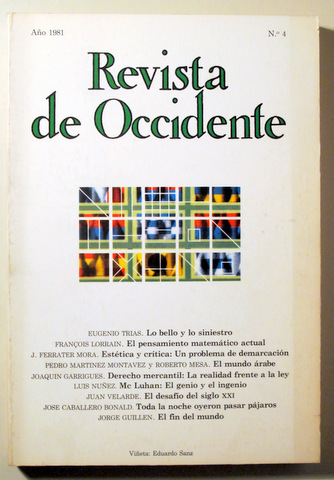 REVISTA DE OCCIDENTE nº 4. Año 1981 - Madrid 1981 - Ilustrado