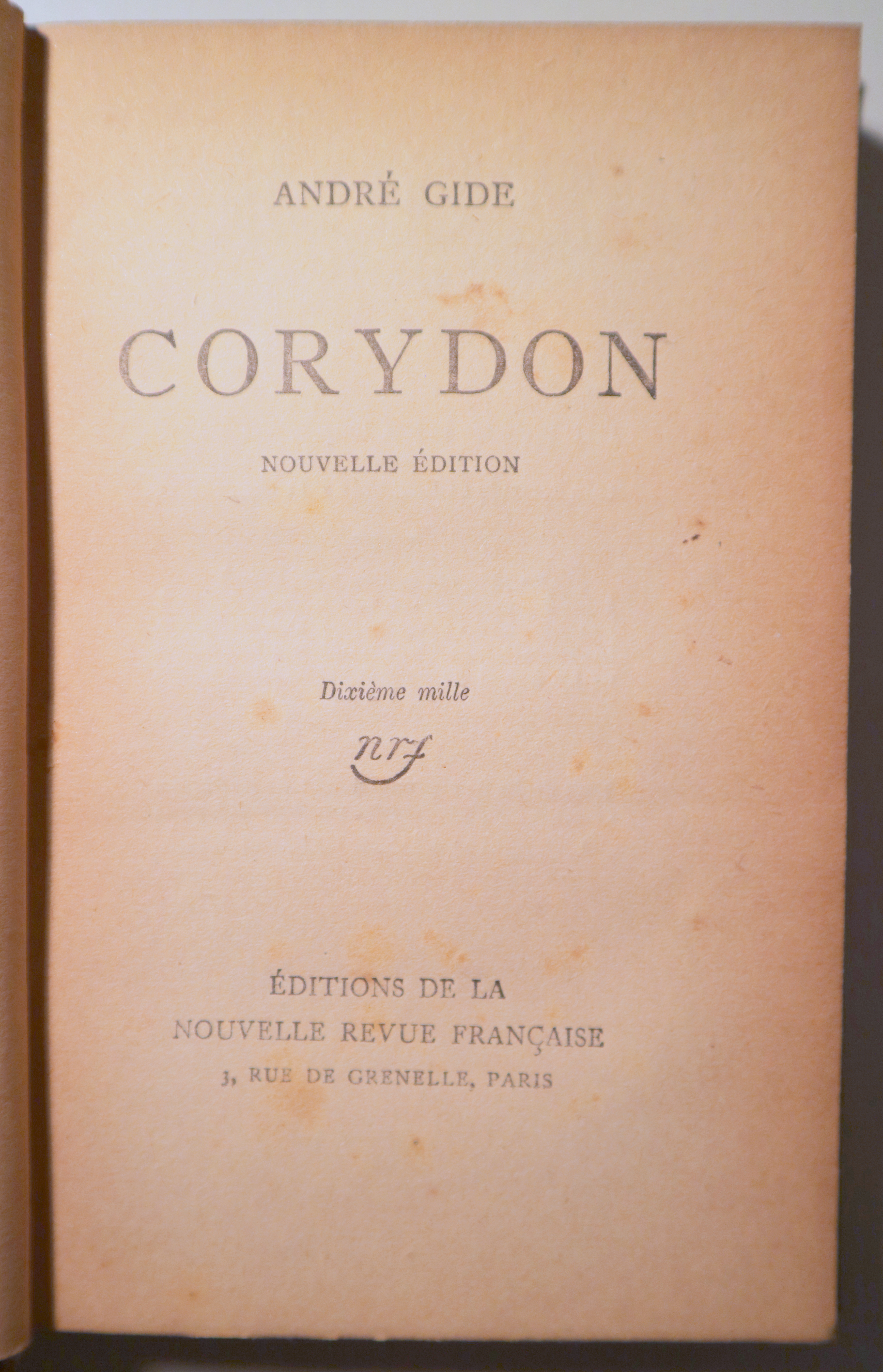 CORYDON. Quatre dialogues socratiques - Paris 1924