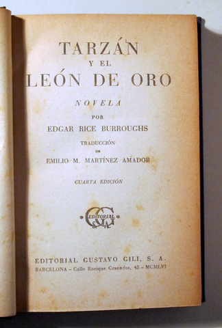 TARZÁN Y EL LÉON DE ORO - Barcelona 1956