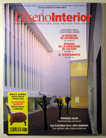 DISEÑO INTERIOR nº 34. Interior architecture and design for living - Madrid 1994
