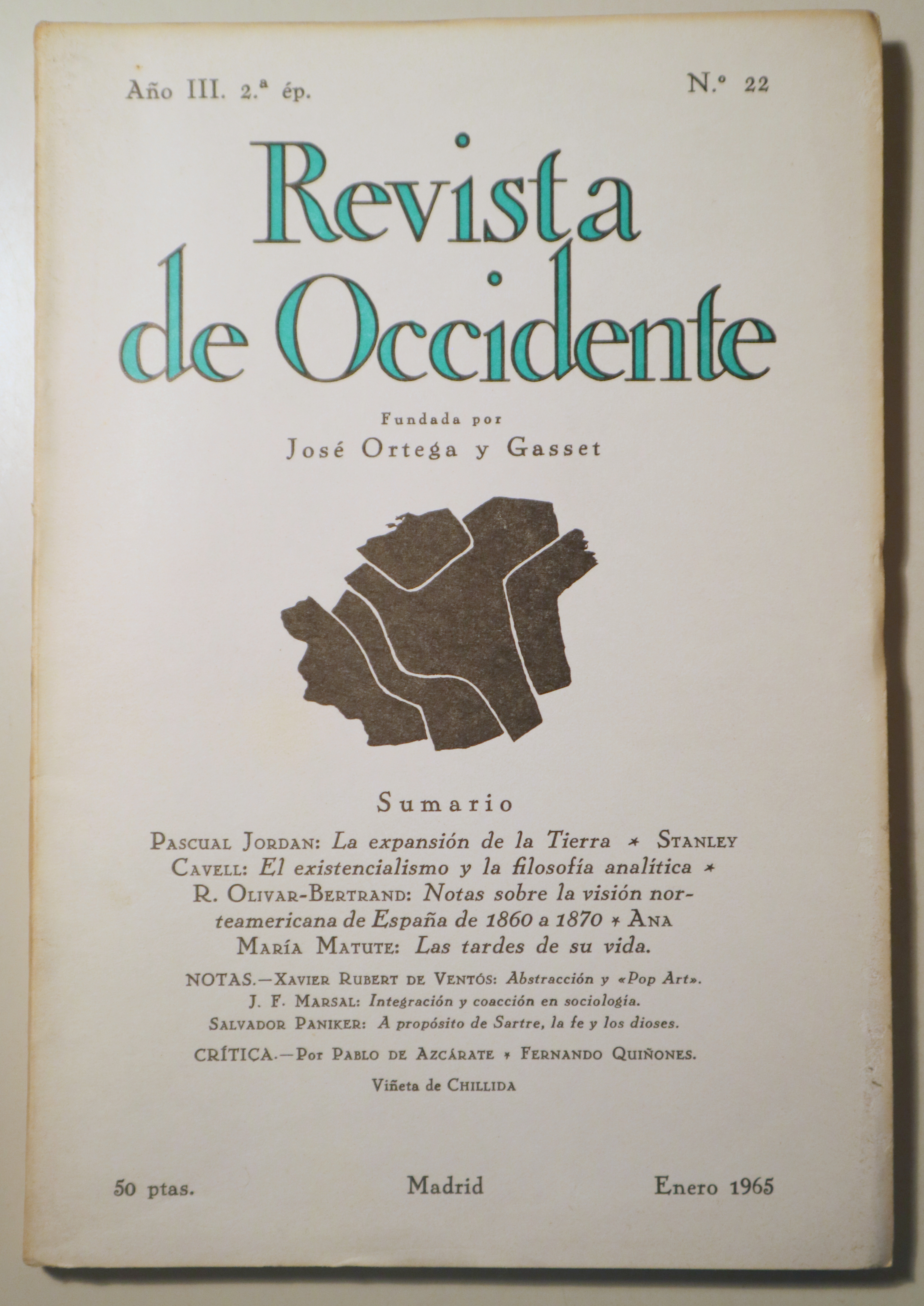 REVISTA DE OCCIDENTE. Núm.22. Enero 1965 - Madrid 1965