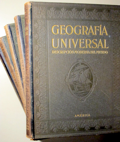 GEOGRAFIA UNIVERSAL (5 vol. - Completo) - Barcelona 1963-1965 - Ilustrado