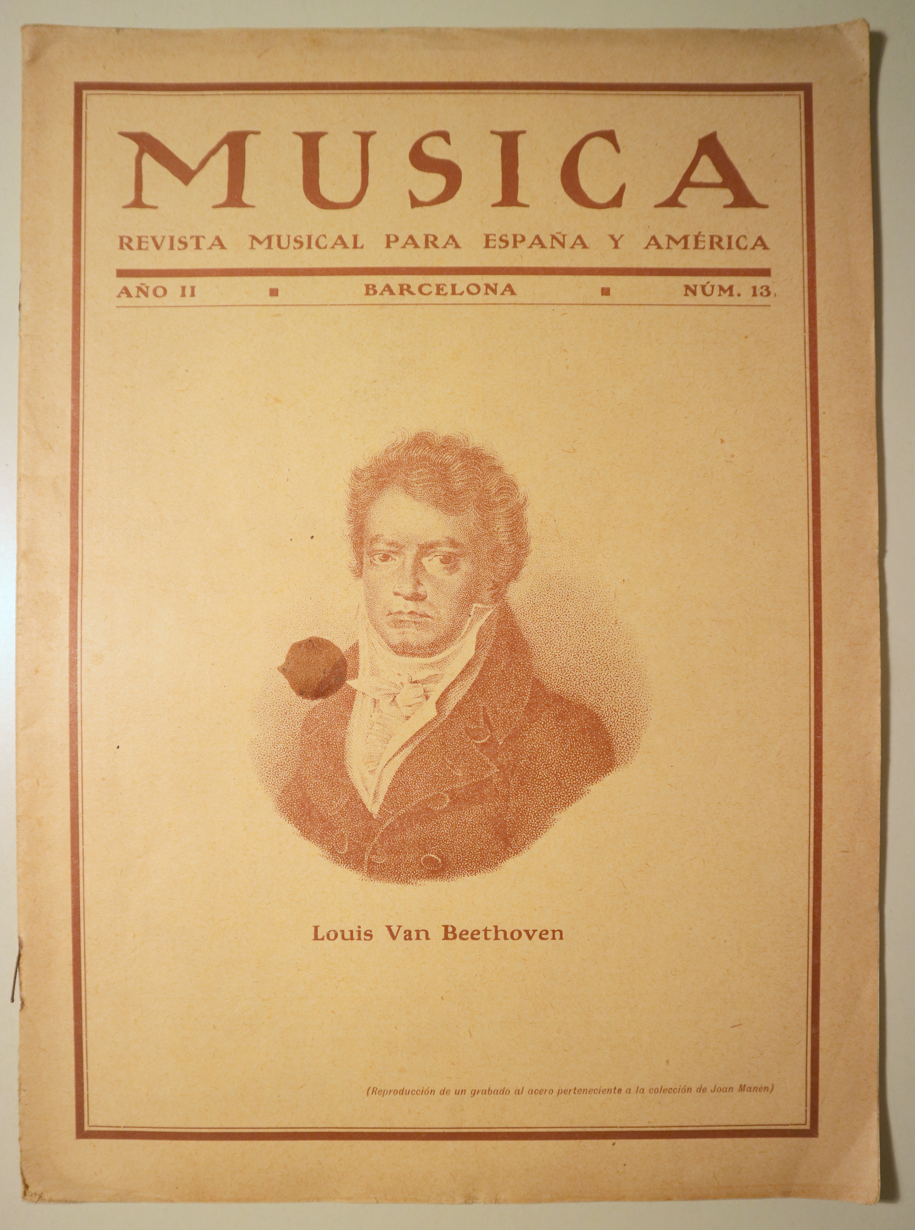 MÚSICA. Revista musical para España y América. Año II. Núm. 13- Barcelona 1930 - Ilustrado