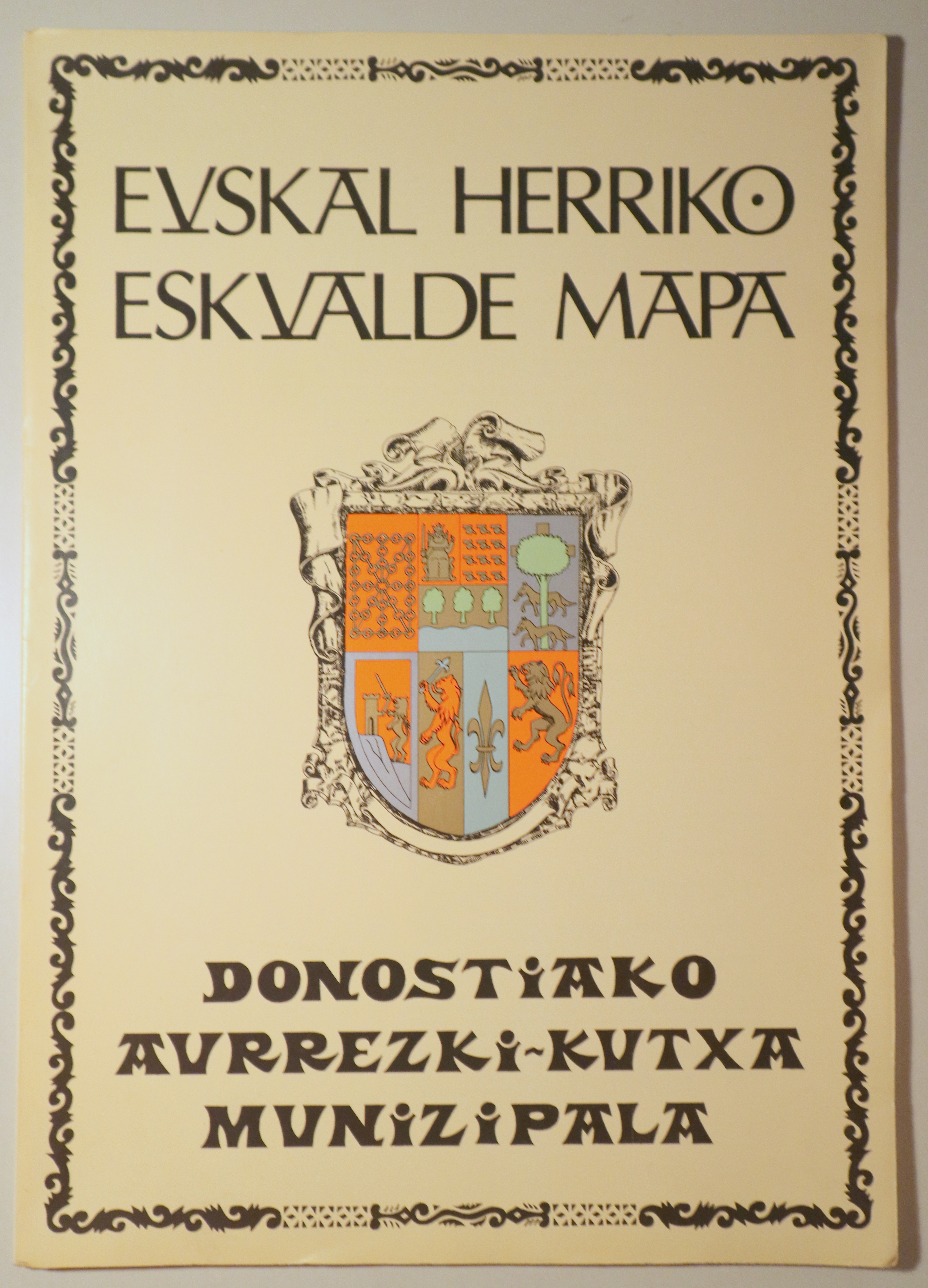 EUSKAL HERRIKO. ESKUALDE MAPA - Donostia 1980 - Ilustrado