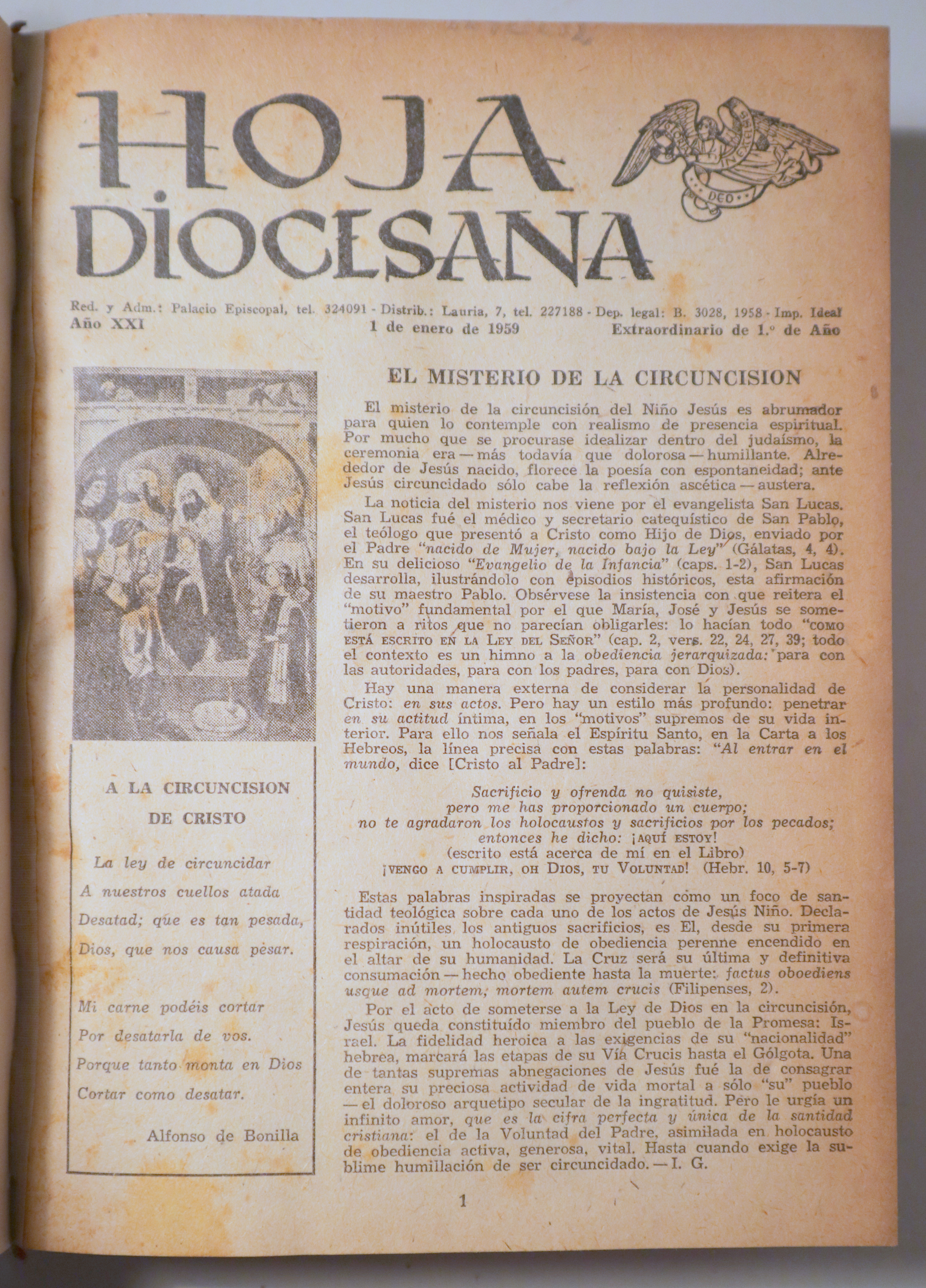 HOJA DIOCESANA 1959 - Barcelona 1959 - Muy ilustrado